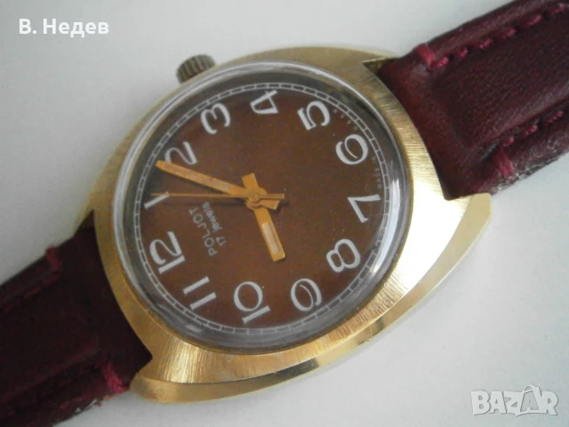 POLJOT, кал. 2614, 17 рубинови камъка, СССР. Мн. запазен!, снимка 3 - Мъжки - 51224826