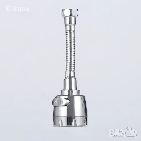 Подвижен 360 градуса кухненски кран с тръба и 2 режима на действие, снимка 4 - Други стоки за дома - 52862868