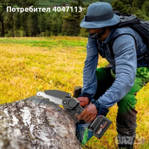 Акумулаторен мини верижен трион 6", Комплект с 2 батерии 6000mAh и куфар, снимка 3 - Други инструменти - 53311201