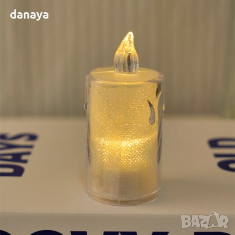 6230 Мини електронна свещ с топла Led светлина, 8 см, снимка 2 - Декорация за дома - 52047241