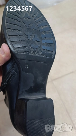 Дамски боти естествена кожа черни 39 номер, снимка 3 - Дамски боти - 52022959