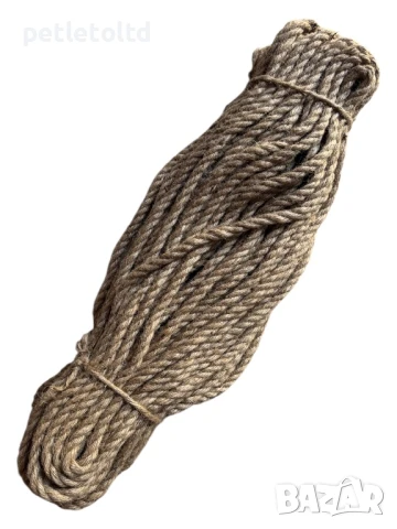 Конопено въже (фина оплетка) Ф 10 мм - 50 метра