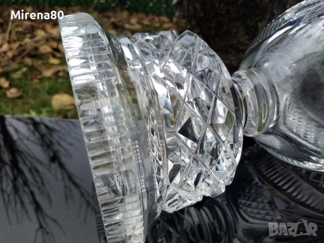 Огромна кристална ваза винтидж, снимка 7 - Вази - 52959125