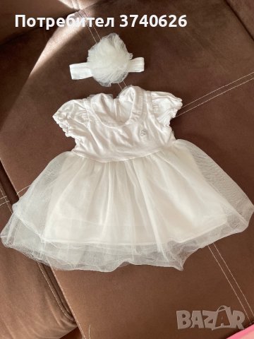Бебешка бяла рокля, снимка 1 - Бебешки рокли - 42006580