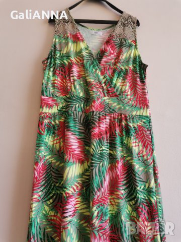 ДЪЛГА СТРАХОТНА РОКЛЯ СВЕЖИ ЦВЕТОВЕ 2XL, снимка 3 - Рокли - 41474299