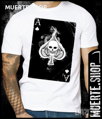 Тениска с щампа ACE CARD DEMON