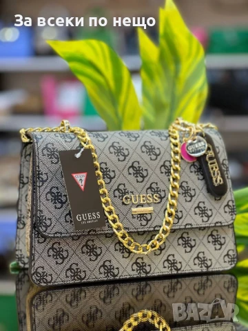 Guess Дамска Чанта С Дълга Дръжка Синджир Гес - Налични Различни Цветове Код E579, снимка 7 - Чанти - 50901738