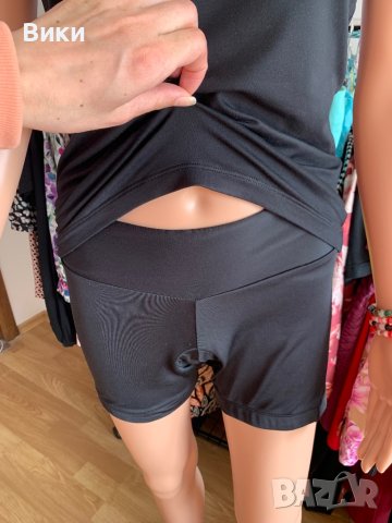 Къс чернен спортен панталон за колоездене