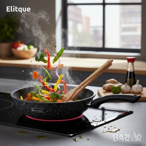 Уок тиган Goldmann GM 1302-26, 26x7см., Алуминий, Мраморно покритие