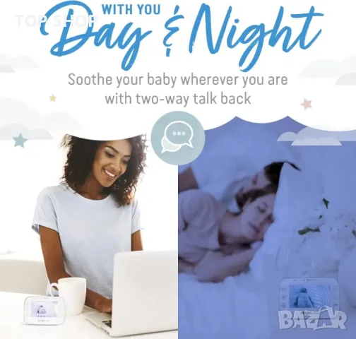 Angelcare AC327-3 in 1 Видео бебефон със сензор за движение от най- висок клас, снимка 9 - Бебефони - 49105941