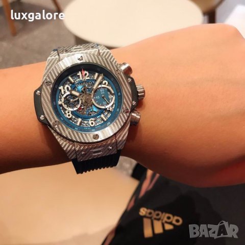 Мъжки часовник Hublot Big Bang Unico Carbon с кварцов механизъм, снимка 2 - Мъжки - 41803961