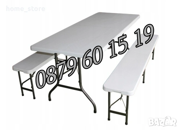 Сгъваема пейка за кетъринг 180 cм за 4 човека, снимка 6 - Градински мебели, декорация  - 53737315
