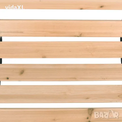 vidaXL Градинска пейка, 122 cм, дърво, снимка 5 - Градински мебели, декорация  - 56147520