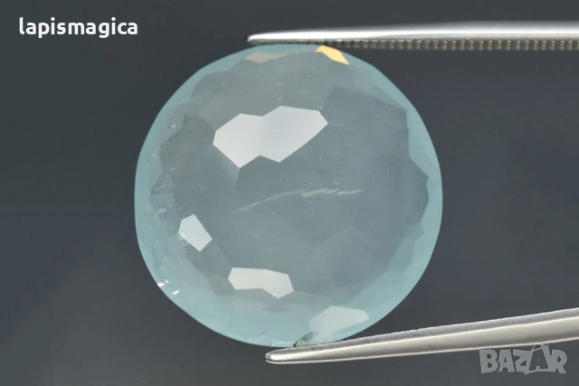 Син аквамарин 12.99ct кръгла шлифовка