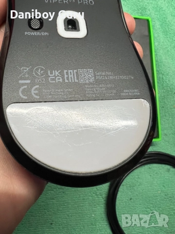 Мишка Razer Viper V3 Pro, оптична (35000 dpi), жична/безжична, USB-C, черна, гейминг, 6 програмируем, снимка 6 - Клавиатури и мишки - 52929682