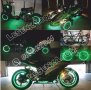 Светлоотразителни кантове ленти за джанти автомобил джип мотор светещи фолио зелени, снимка 2