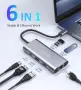 UtechSmart USB C хъб, Ethernet многопортов адаптер 6 в 1 USB C към HDMI докинг станция, снимка 2
