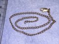 СТАРА СРЕБЪРНА с ПОЗЛАТА ФИНА ВЕРИЖКА ГРИВНА СИНДЖИРЧЕ МАЙСТОРСКА ИЗРАБОТКА - Със ЗАКОПЧАЛКА 30832, снимка 3