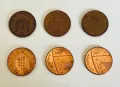 6 монети от 1 пени (1 penny) - Великобритания, снимка 2