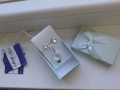Сребърни колие и обеци Swarovski elements, снимка 1