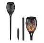 LED соларна лампа за двор или градина с истински пламък на факла, снимка 2