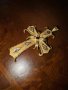 Златен кръст 18К с диаманти, снимка 3