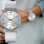 Стилни дамски часовници с кожена и силиконова каишка, снимка 10