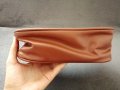 Кожена малка дамска чанта за рамо в кафяв цвят, снимка 8