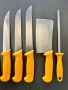 Комплект професионални немски месарски ножове 5 броя със сатър и масат, снимка 4