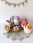 Великденски композиции, плетени играчки, заек, кокошка, агънце, пиленце, играчки ръчна изработка, снимка 4