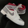 Jordan 1 mid SE Beige Red Past Present Future Нови Оригинални Обувки Размер 41 Кецове Маратонки 