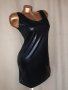  M/L Черна рокля от еко кожа, снимка 5