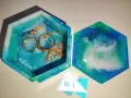 Ръчно изработени кутийки за бижута от епоксидна смола , снимка 2