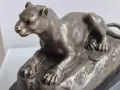 Антоан-Луи Бари Пантерата от Тунис класическа бронзова пластика, снимка 5