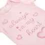 Бебешко памучно боди с къс ръкав, розови сърца на точки Always in my Heart S_1233526, снимка 2