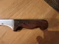 Голям стар занаятчийски нож за дюнери 2 -  закалена стомана и дръжка от орех за колекция, снимка 3