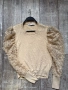 Нова бежова телесна nude елегантна блуза zara Zara Зара 5Д 3D цветя , снимка 2
