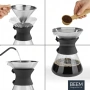 1бр/ Стъклена кана с метален филтър BEEM Classic Selection Pour Over (до 6 чаши), снимка 3