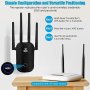 Нов 1200Mbps WiFi удължители усилвател на сигнала за дома Антена интернет, снимка 4