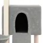 vidaXL Котешко дърво със сизалени стълбове, светлосиво, 96 см, снимка 6
