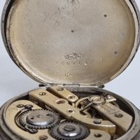 Антикварен механичен джобен сребърен часовник Swiss Galonne 800 silver , снимка 5 - Джобни - 42179092