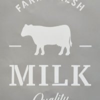 Самозалепващ шаблон Farm fresh milk S077 скрапбук декупаж, снимка 1 - Други - 42417502