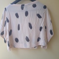 H&M дамска блуза къс модел  100% вискоза, снимка 4 - Тениски - 41461496