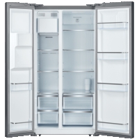 Хладилник с фризер Finlux SBS-540IGIX , 556 l, F , No Frost , Инокс, снимка 2 - Хладилници - 36083161
