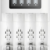 EBL интелигентно бързо зарядно устройство за батерииAA AAA, 4 слота, Type C и micro USB вход