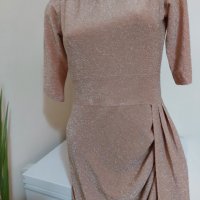 Бляскава розова рокля, снимка 7 - Рокли - 41458309