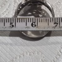 Vintage сребърен пръстен 925 с котешко око , снимка 11 - Пръстени - 44406188