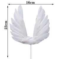 Ангелски крила топер за украса на торта за кръщене, снимка 3 - Други - 44597433