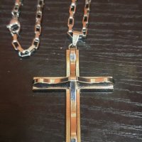 Синджир с кръст, снимка 3 - Колиета, медальони, синджири - 34138971
