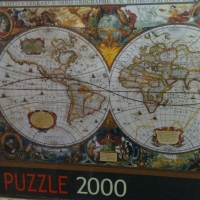Пъзел 2000 части 17th Century World Map Puzzle , снимка 3 - Игри и пъзели - 36093297